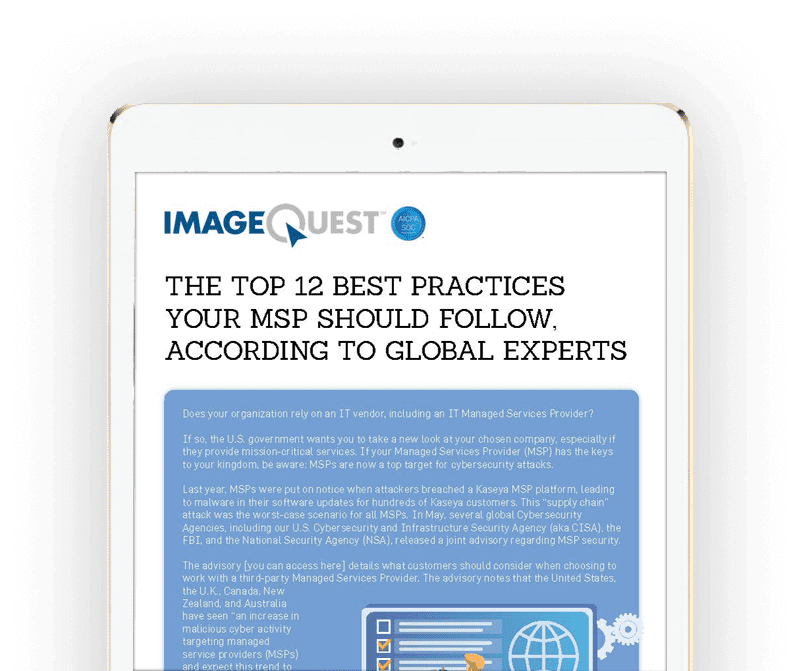 a tablet showing best practices